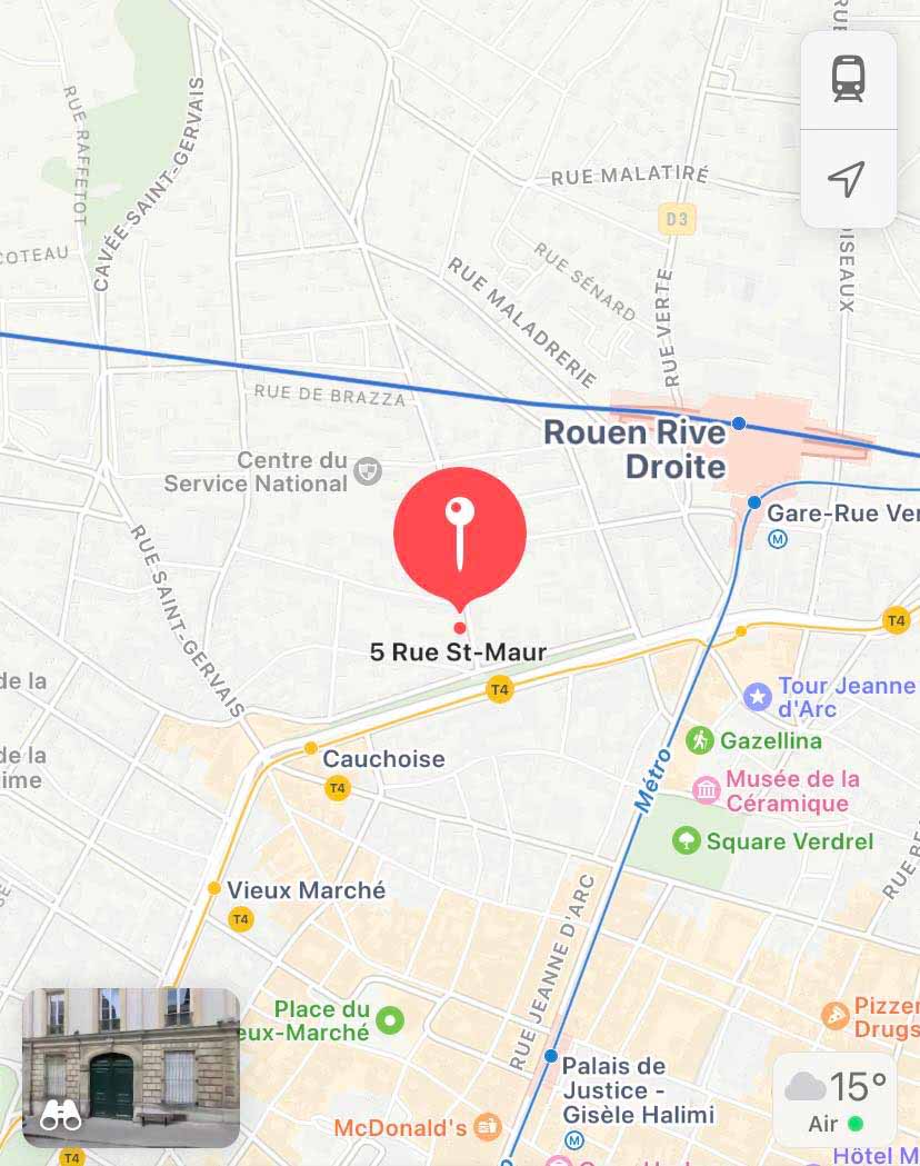 Plan d'accès - Cabinet de sophrologie dans le centre rive-droite de Rouen Plan d'accès - Cabinet de sophrologie dans le centre rive-droite de Rouen